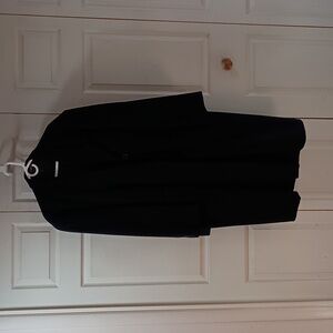 Cashmere Blend Dress Overcoat 46R Black